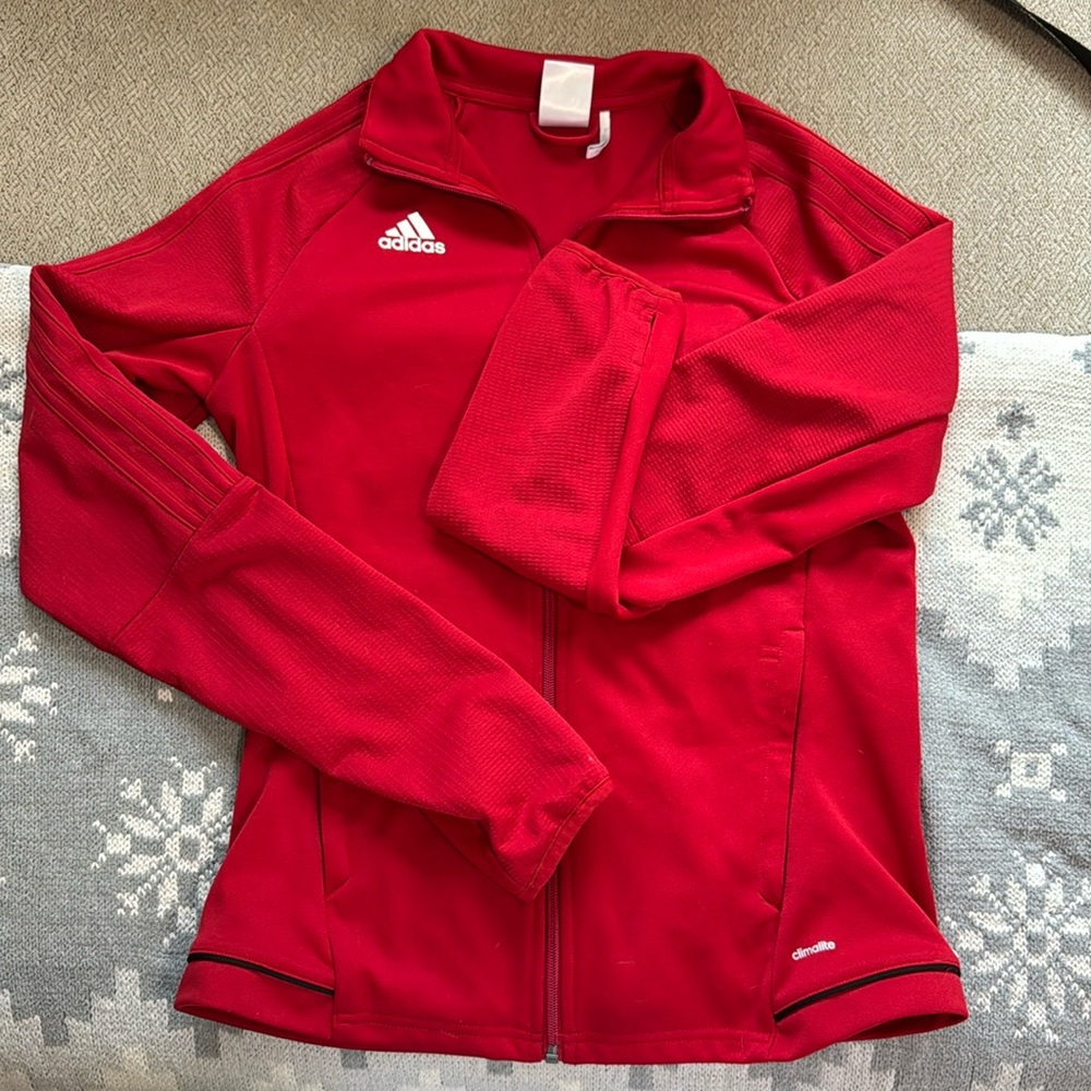 Adidas red jacket. Size S. fits like M.
